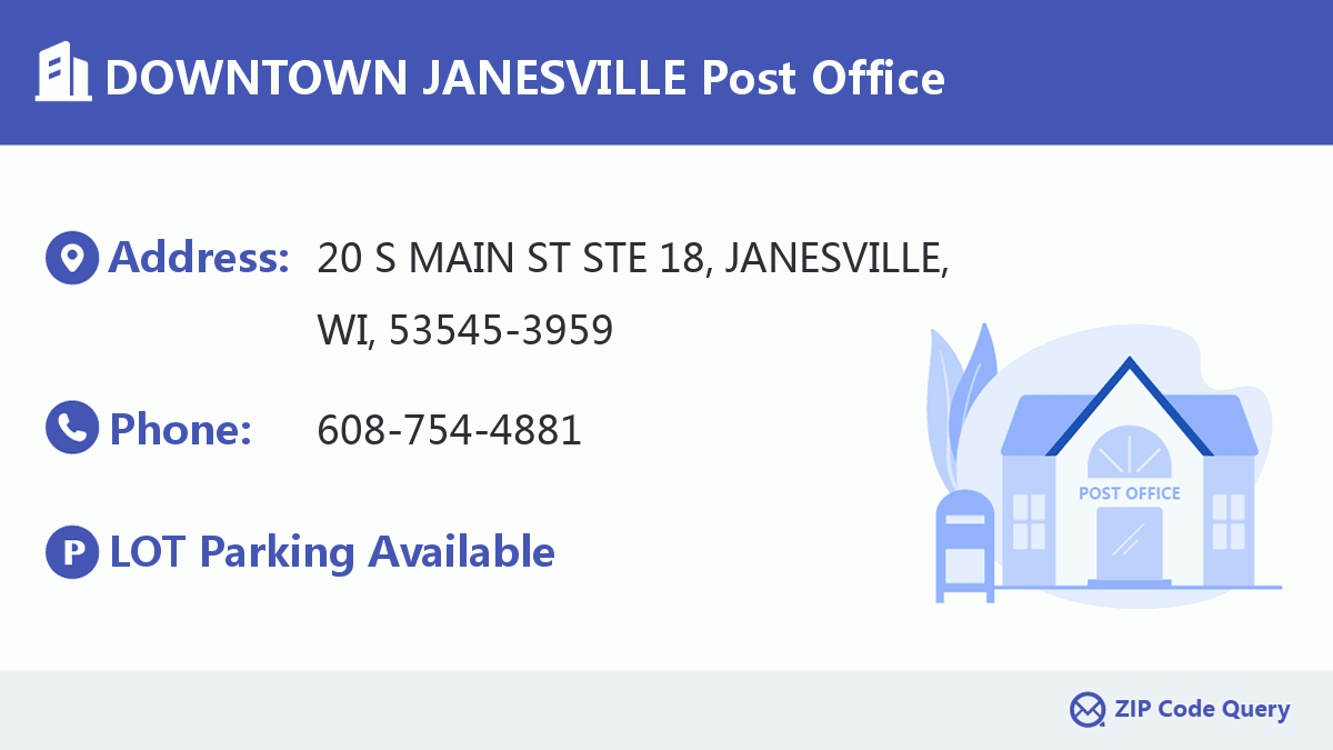 Post Office:DOWNTOWN JANESVILLE