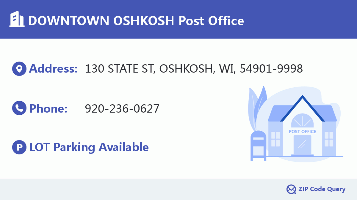 Post Office:DOWNTOWN OSHKOSH