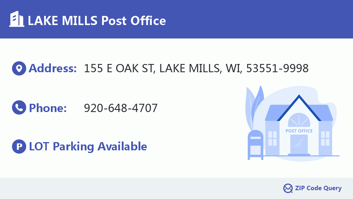 Post Office:LAKE MILLS
