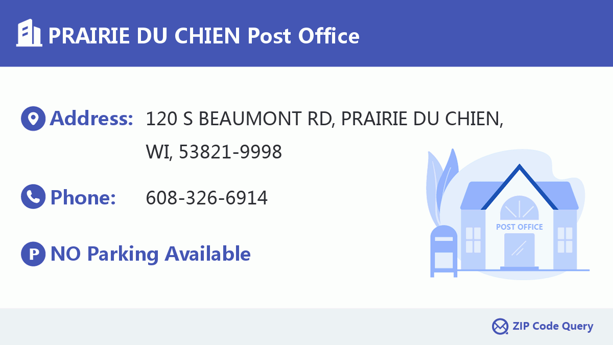Post Office:PRAIRIE DU CHIEN